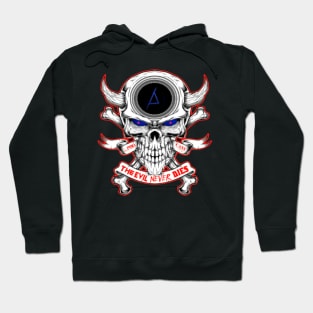 Podcast Logo Red Eye 2 Sided Stay Evil! Corpse Font Hoodie